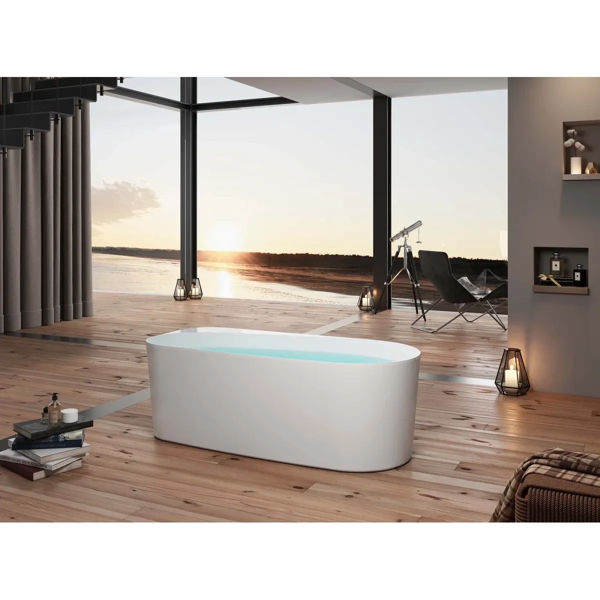 Акриловая ванна Aquatek Прима AQ-1115780 170x80 см, отдельностоящая, белый