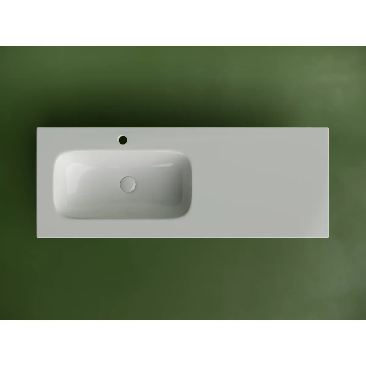 Раковина Ceramica Nova Grace CN7020 121x45,7 см L, накладная, белый