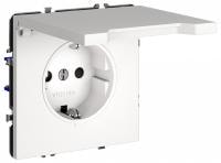 Розетка с заземлением и со шторкой без рамки с крышкой Voltum S70 VLS040302