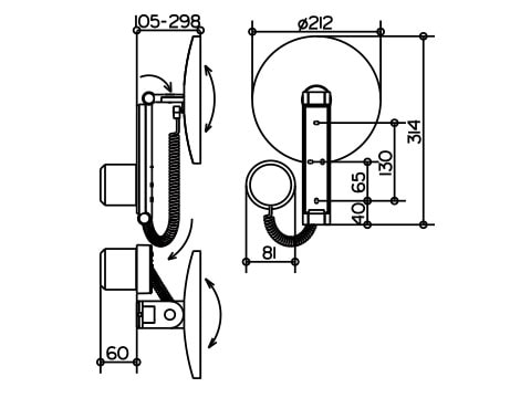 Косметическое зеркало Keuco iLook_move 17612019000 с подсветкой
