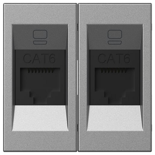 Розетка двойная Ethernet RJ-45 без рамки Elbi Eleсtriс Moda Vox 611-041032-248