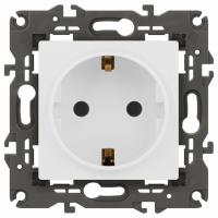 Розетка с заземлением, без рамки Эра Эра Elegance 14-2101-01М
