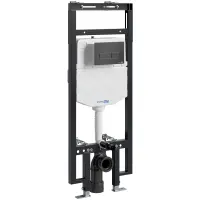 Инсталляция для унитаза WasserKRAFT Dinkel 58 58TLT.010.ME.MB03 с кнопкой смыва, черный матовый