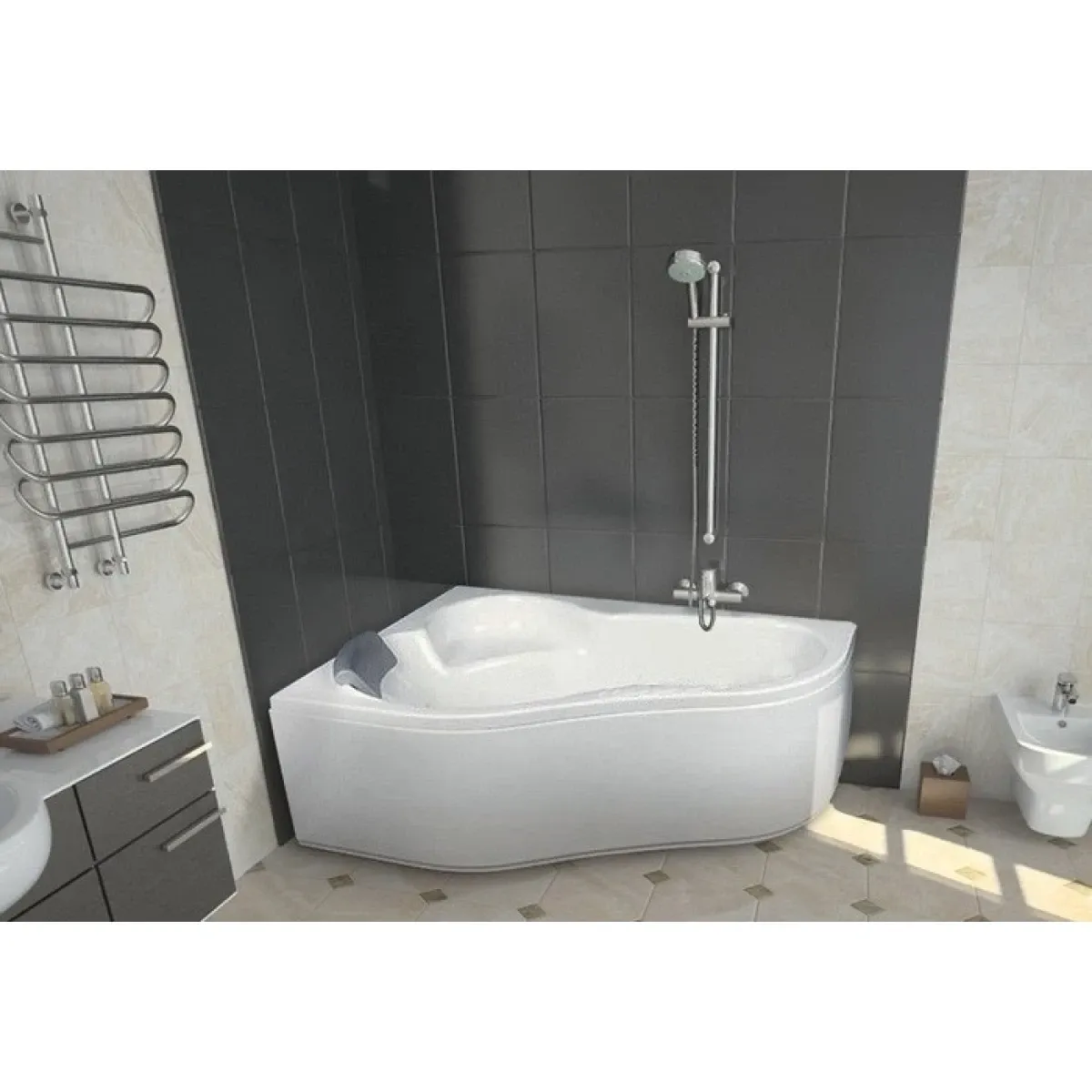Акриловая ванна 160x100 см L Santek Ибица XL 1.WH11.2.036