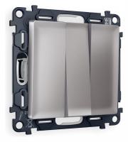 Выключатель трехклавишный без рамки Ambrella Volt Quant MA505010