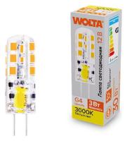 Лампа светодиодная Wolta G4 3Вт 3000K WSTD-JC-12V3W3KG4-S