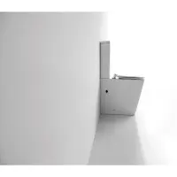 Унитаз-компакт CeramaLux TR2170-1 безободковый, торнадо, с сиденьем микролифт, белый