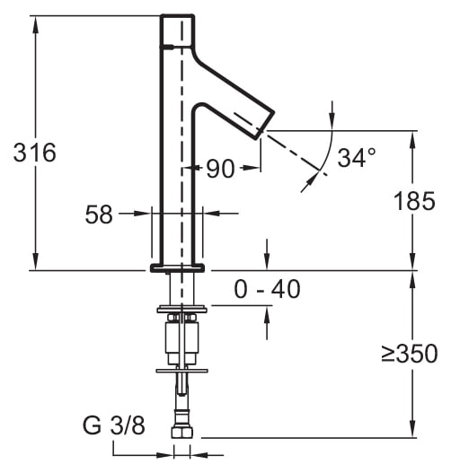 Смеситель для раковины Jacob Delafon TALAN E10379RU-CP