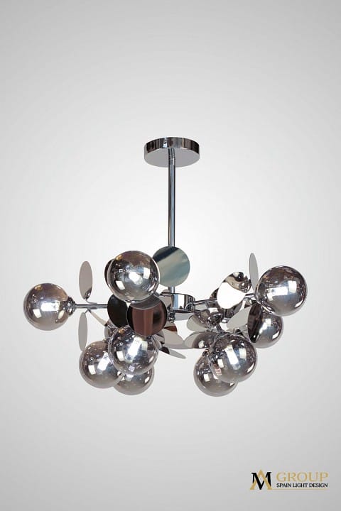 Люстра на штанге AM-Group  AM396 SP10 CHROM