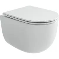 Унитаз подвесной Ceramicanova Voga CN4012T безободковый, торнадо, с сиденьем микролифт, белый