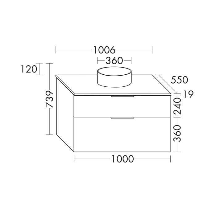 Тумба с раковиной Burgbad Eqio 120 SGUM120F2010G0252C0001*0 серая глянцевая