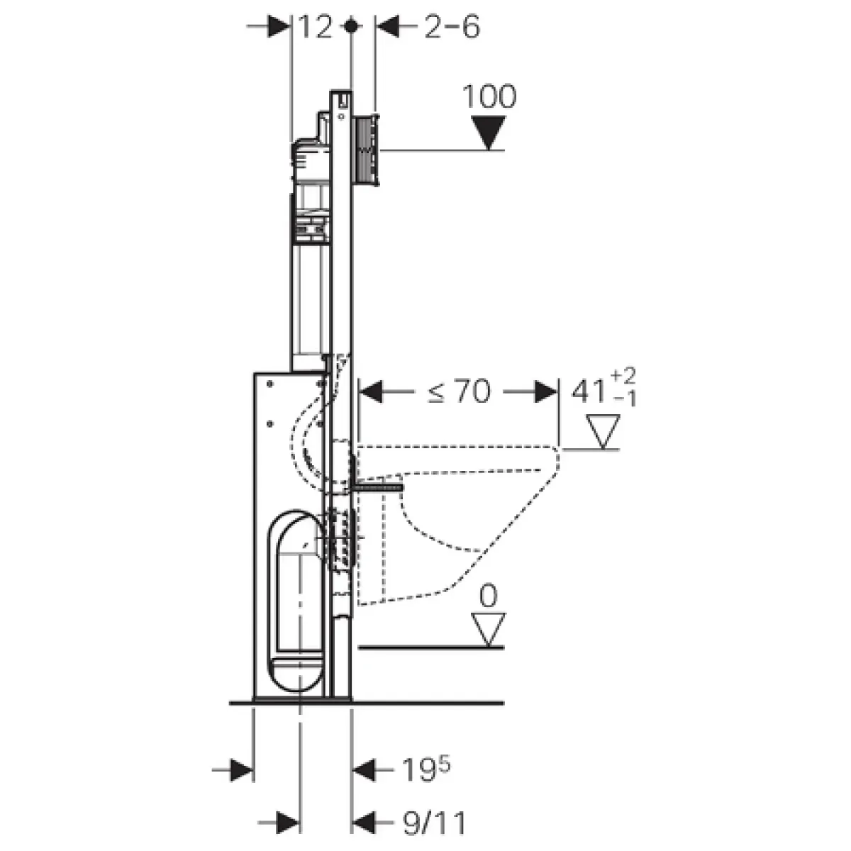 Инсталляция для унитаза Geberit Duofix Sigma 111.380.00.5