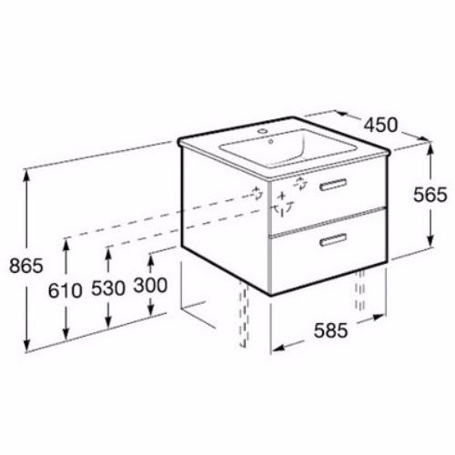 Тумба под раковину Roca Victoria Nord ZRU9000027 венге