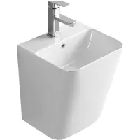 Раковина CeramaLux 500Q 38x34 см, подвесная, белый