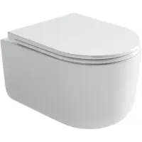 Унитаз подвесной Ceramica Nova Ulma CN4006T безободковый, торнадо, с сиденьем микролифт, белый