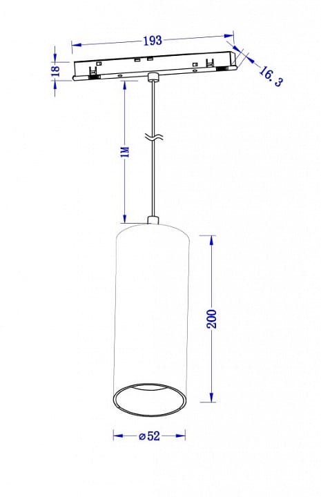 Подвесной светильник Maytoni Technical Фокус TR041-4-12W3K-M-DS-B
