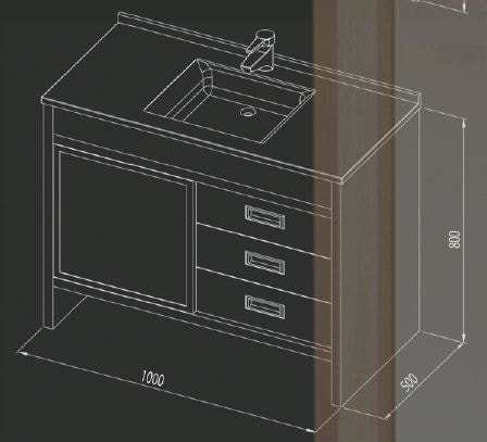Тумба под раковину Aquanet Тенерифе 100 wenge