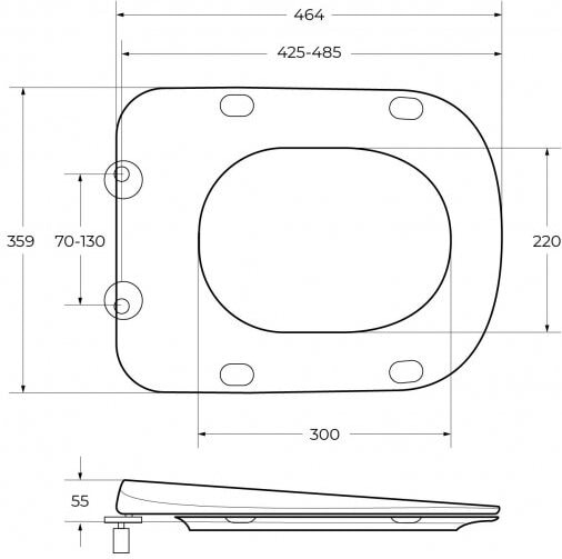 Крышка-сиденье Cezares Lux CZR-159-SC с микролифтом, белый