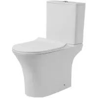 Унитаз-компакт Orange С01-000W безободковый, с сиденьем микролифт, белый глянец