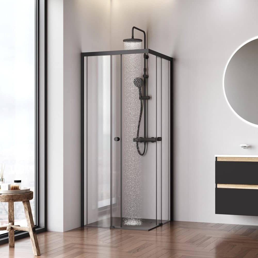 Душевой уголок AM.PM X-Joy 80x80 W94G-403-8080-BТ1К черный матовый