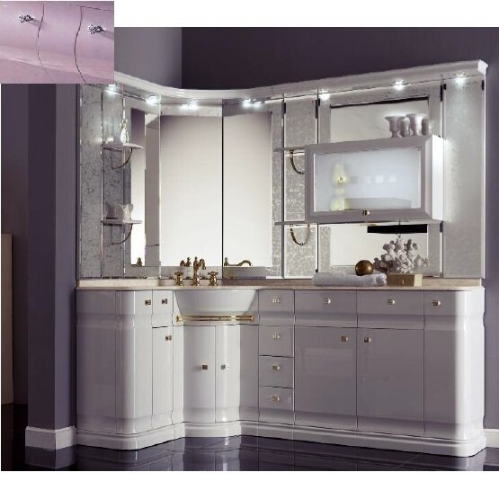 Тумба Eurodesign 21х35х83h LAC-21.DX белый/хром
