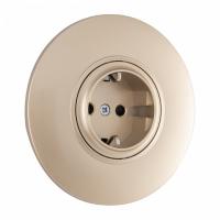 Розетка с заземлением и со шторкой Arte Milano SET08-1 SET08-1-40-1 shampan