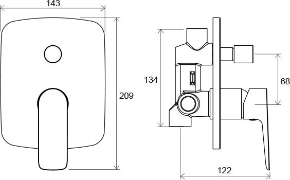 Смеситель для душа Ravak Classic CL 061.00 X070086