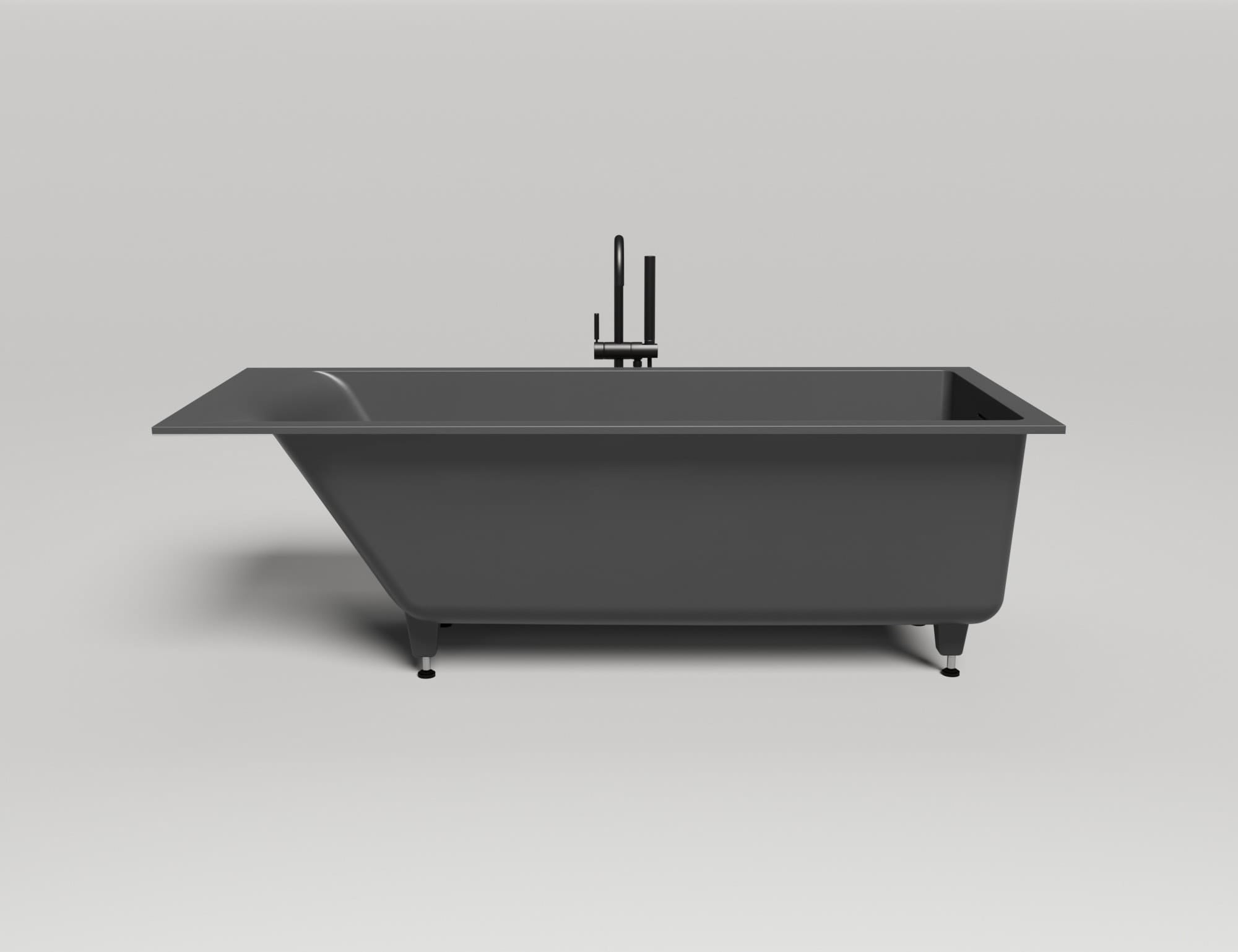 Ванна из искусственного камня Salini Cascata Kit 180x80 104513GF покраска по RAL полностью