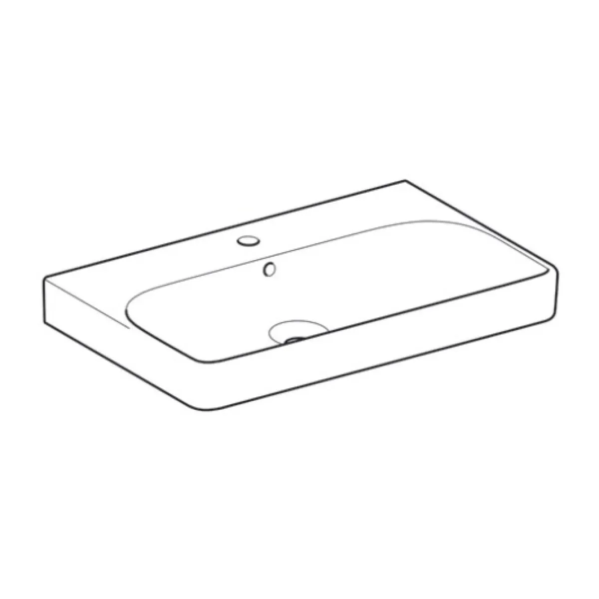 Раковина 74,7x48 см Geberit Smyle Square 500.249.01.1