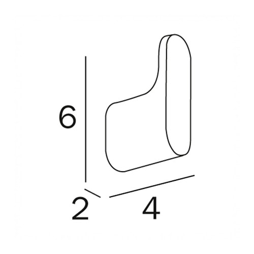 Крючок Inda Mito A2020ANE черный матовый