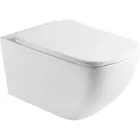 Унитаз подвесной Aquatek Медея AQ1537T-00 безободковый, торнадо, с сиденьем микролифт, белый