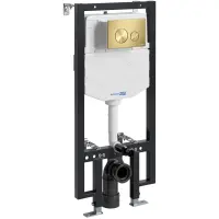 Инсталляция для унитаза WasserKRAFT Vils 56 56TLT.010.ME.MG02 с кнопкой смыва, золотой матовый