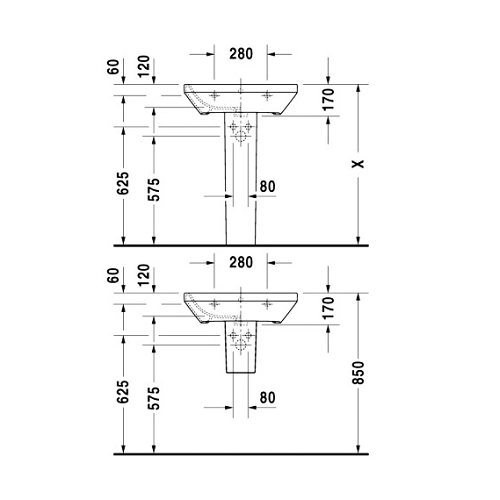 Полупьедестал Duravit DuraStyle 858300000