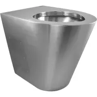 Унитаз приставной Nofer 13012.M.B хром