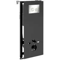 Инсталляция для унитаза WasserKRAFT Abens 20 20TLT.010.ME.BL.BN01 с кнопкой смыва, никель