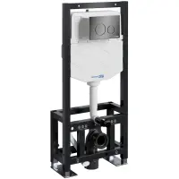 Инсталляция для унитаза WasserKRAFT Dill 61 61TLT.010.ME.PB02 с кнопкой смыва, черный глянец