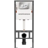 Инсталляция для унитаза Ceramica Nova Balance Circle CN121001CH с кнопкой смыва, хром
