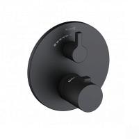 Термостатический смеситель для душа Kludi Nova Fonte Puristic 208853915 черный матовый