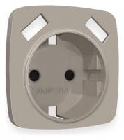 Накладка для розетки с заземлением и со шторками и 2хUSB type A Ambrella Volt OMEGA OP3690
