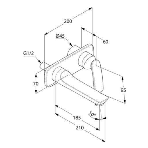 Смеситель для раковины Kludi BALANCE 522468775 черный матовый/хром