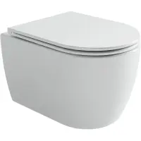 Унитаз подвесной Ceramicanova Noe CN4011T безободковый, торнадо, с сиденьем микролифт, белый