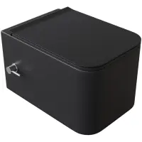 Унитаз подвесной Boheme Mane 970-SET-2-B безободковый, с функцией биде, с сиденьем микролифт, черный матовый