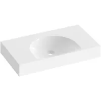 Раковина Ravak Lite XJX01380000 80x45 см S, накладная, подвесная, белый