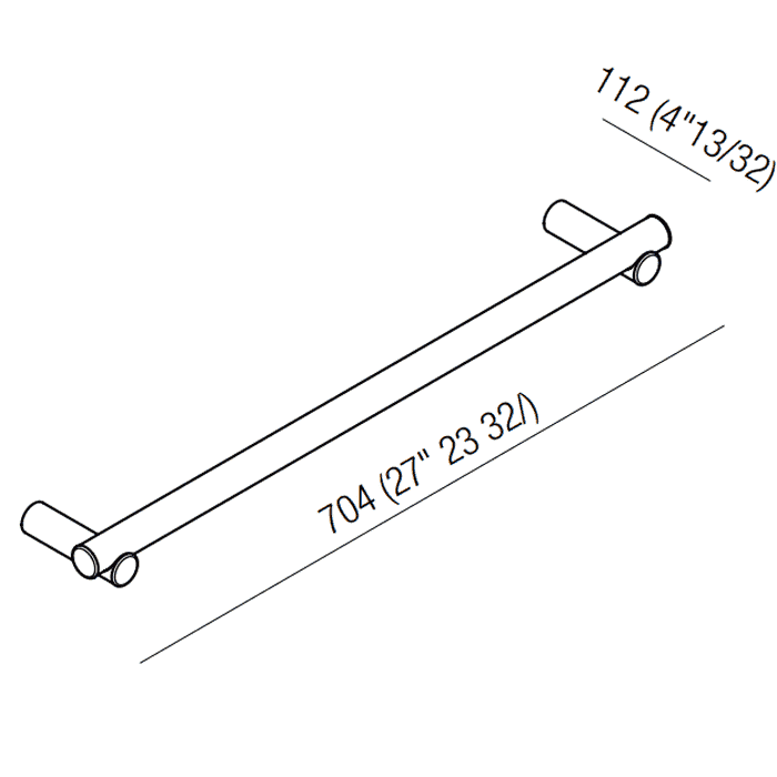 Полотенцедержатель Agape Dot line ADTL0451RT светлое дерево