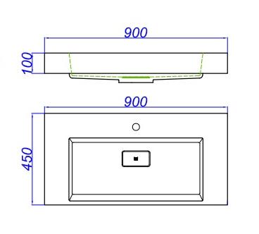 Раковина Aqwella Toledo 900 Tol.09.04.D