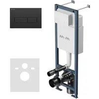 Инсталляция для унитаза Am.Pm ErgoFit M I012711.0338 с кнопкой смыва, черный матовый