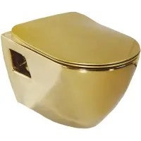 Унитаз подвесной Creavit Terra TP325-00CB00E-AK00с функцией биде, золотой