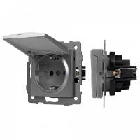 Розетка влагозащищенная с заземлением и со шторкой, без рамки с крышкой Arlight SCT 049836