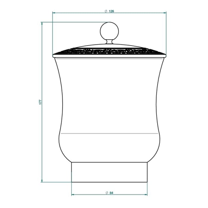 Контейнер THG Marquise blanc dcor Platine A7G.A02.4621 серебро