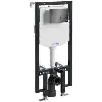 Инсталляция для унитаза WasserKRAFT Vils 56 56TLT.010.ME.PB04 с кнопкой смыва, черный глянец